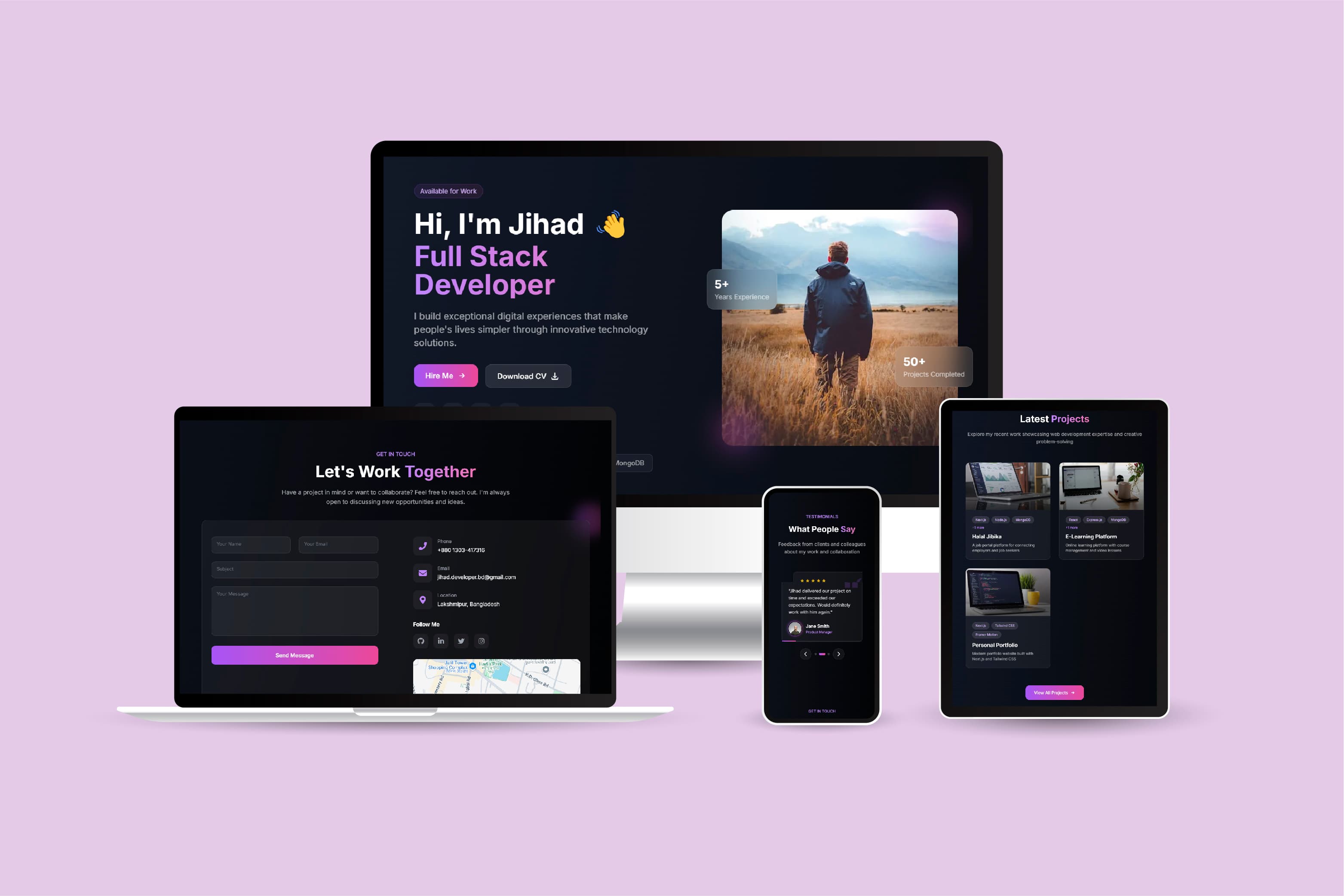 Developer's Portfolio with Blogs